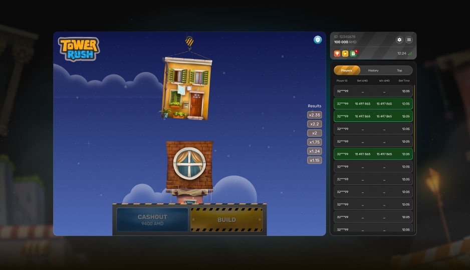 Tower Rush jeu casino en ligne
